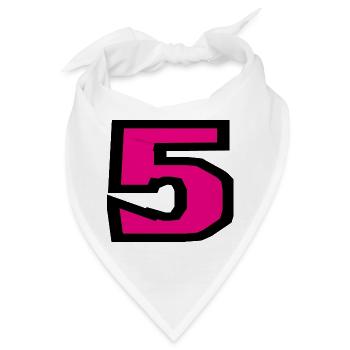 5. 5 JAHRE. 5-JÄHRIGES JUBILÄUM. 5-JÄHRIGES JUBILÄUM. 5. - Bandana - Weiß - Vorne
