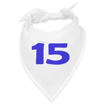 15. 15 JAHRE. 15-JÄHRIGES JUBILÄUM. 15-JÄHRIGES JUBILÄUM. - Bandana - Weiß - Vorne