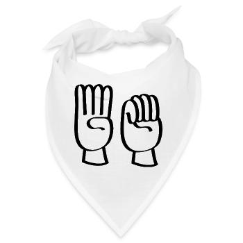 Häusliche Gewalt oder häusliche Gewalt stoppen. - Bandana - Weiß - Vorne