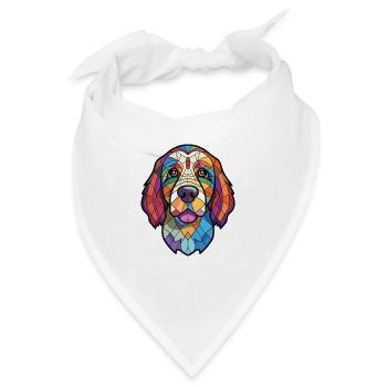 Cao De Castro Laboreiro Hunderasse Aquarellglas - Bandana - Weiß - Vorne