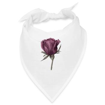 Rose Blume - Bandana - Weiß - Vorne
