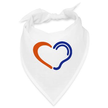 Löschen. Hörgeschädigtes, Gehörlose, eingeschränktes Hörvermögen. - Bandana - Weiß - Vorne