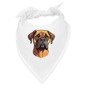Perro de Presa Canario Hunderasse Cartoon Kawaii il - Bandana - Weiß - Vorne