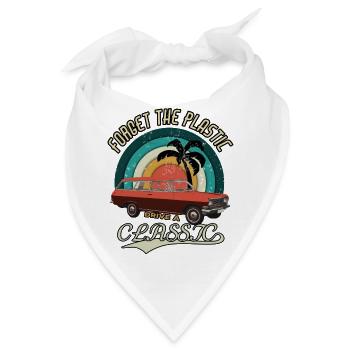 Vintage Drive the classics Oldtimer Classic Car - Bandana - Weiß - Vorne