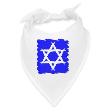 Davidstern Religion Symbol Judentum Geschenk - Bandana - Weiß - Vorne