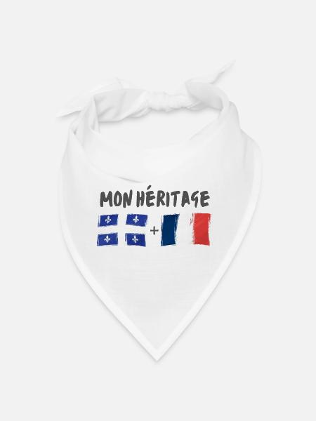 mon héritage france et québec - Bandana - blanc