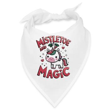 Mistel und Magie - Bandana Dreieckstuch - Weiß - Vorne