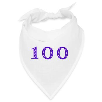 100. 100 JAHRE. 100-JÄHRIGES JUBILÄUM. 100. GEBURTSTAG - Bandana - Weiß - Vorne