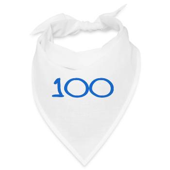 100. 100 JAHRE. 100-JÄHRIGES JUBILÄUM. 100. GEBURTSTAG - Bandana - Weiß - Vorne
