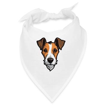 Chilenischer Foxterrier Hunderasse Cartoon Kawaii Abb. - Bandana - Weiß - Vorne