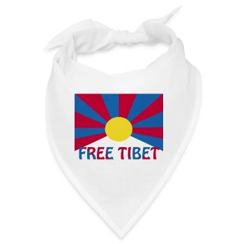 free tibet - Bandana - Weiß - Vorne
