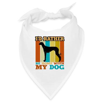 Alte kroatische Windhund Hund Silhouette Retro Sonne - Bandana - Weiß - Vorne