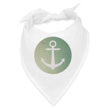 Anker Kreisrund / Anchor circular - Bandana - Weiß - Vorne