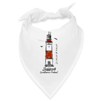 JUSSARÖ LEUCHTTURM Marine Textilien und Geschenke - Bandana - Weiß - Vorne
