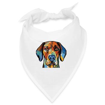 Braque Dauvergne Hunderasse Aquarell Illustration - Bandana - Weiß - Vorne