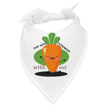 "Hüpf mit mir in die Niedlichkeit!" - Bandana - Weiß - Vorne
