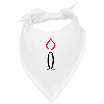 Kerze - Bandana - Weiß - Vorne