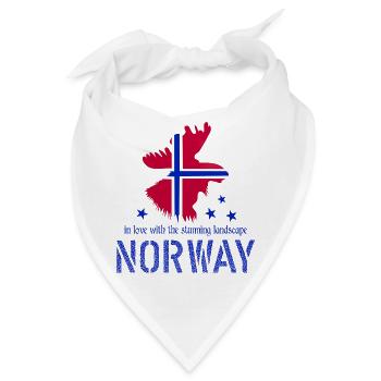 Norwegen Norge - Bandana - Weiß - Vorne