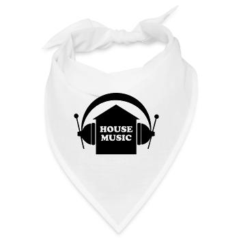 House music - Bandana - Weiß - Vorne