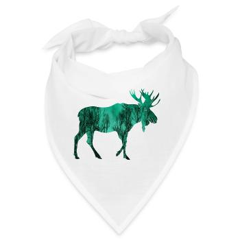 Elch - Bandana - Weiß - Vorne