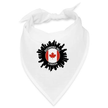 Richmond Hill Skyline Kanada Flagge Reise-Souvenir - Bandana - Weiß - Vorne