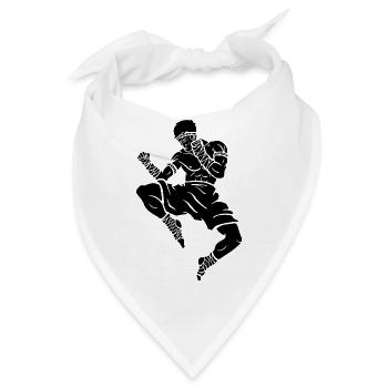 Flying Knee (a) - Bandana - Weiß - Vorne