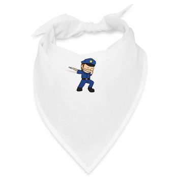 Dabbing Police Dab Polizist - Bandana - Weiß - Vorne