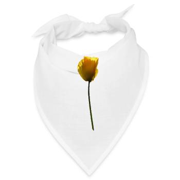 gelbe Mohnblume Mohn - Bandana - Weiß - Vorne