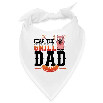 Knackiger Grillkönig Vatertag - Bandana - Weiß - Vorne