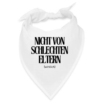 Nicht von schlechten Eltern - Bandana - Weiß - Vorne
