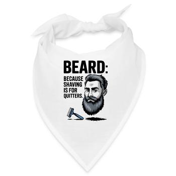 BEARD: Weil Rasieren etwas für Aufsteiger ist - Bandana - Weiß - Vorne