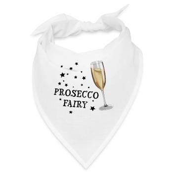 Prosecco Fairy - Sektglas mit Sternen - Bandana - Weiß - Vorne