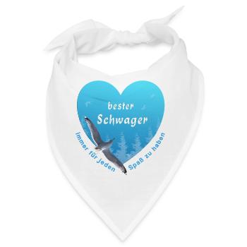bester Schwager - Bandana - Weiß - Vorne