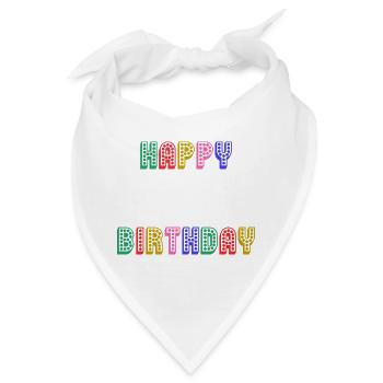 ALLES GUTE ZUM GEBURTSTAG. JAHRESTAG. - Bandana - Weiß - Vorne