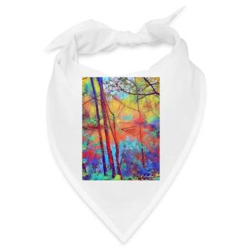 Der Teich mit dem toten Baum - Bandana - Weiß - Vorne