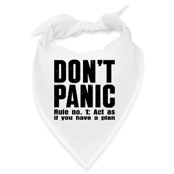 DON’T PANIC – Rule #1 Shirt - Bandana - Weiß - Vorne