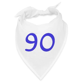 90. 90 JAHRE. 90-JÄHRIGES JUBILÄUM. 90-JÄHRIGES JUBILÄUM. - Bandana - Weiß - Vorne