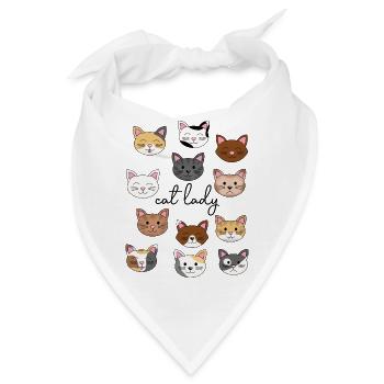 Cat Lady - Bandana - Weiß - Vorne