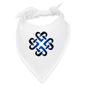 Keltische Knoten Herz Unendlichkeit Endlos - Bandana - Weiß - Vorne