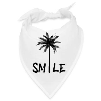 Einfach lächeln - Bandana - Weiß - Vorne