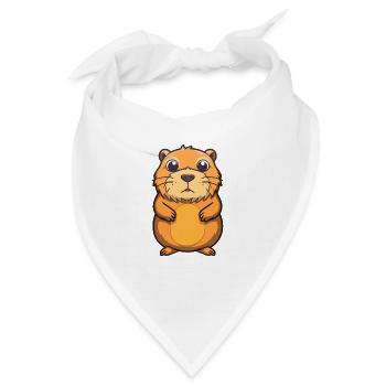 Gopher Niedliche Karikatur Kawaii Aquarell Tier Haustier - Bandana - Weiß - Vorne