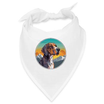 Plott Hund Hund Rasse Cartoon Kawaii Aquarell - Bandana - Weiß - Vorne