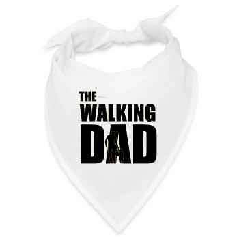 Der wandelnde Papa (schwarz) Kontur Gold - Bandana - Weiß - Vorne