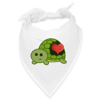Ein Herz für Schildkröten - Bandana - Weiß - Vorne