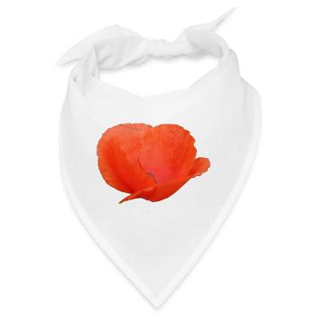Mohnblume Mohn Klatschmohn - Bandana - Weiß - Vorne