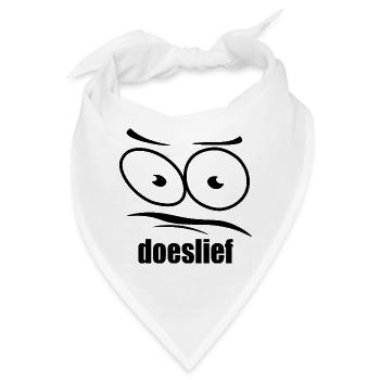 doeslief flehende Augen mit Fragezeichen-Blick - Bandana - Weiß - Vorne