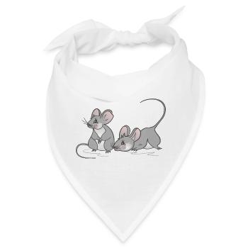 Maus Mäuschen Kinder Frauen Geburtstag - Bandana - Weiß - Vorne