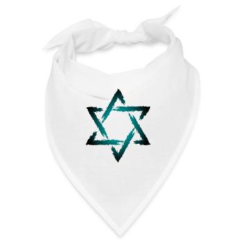 Davidstern - Bandana - Weiß - Vorne