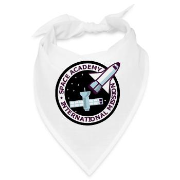 Space Academy International Vintage schwarz - Bandana - Weiß - Vorne