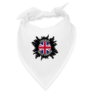 Coventry Skyline UK Flagge Reisesouvenir - Bandana - Weiß - Vorne